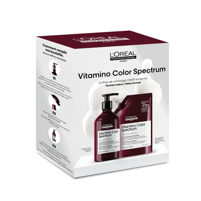 Duo bouteille et recharge Shampooing Vitamino Spectrum 2x500 ml