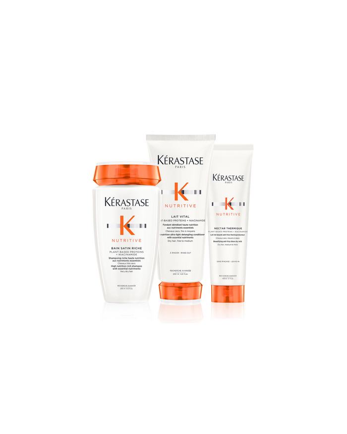 Routine Nutritive hydratante pour cheveux moyens à épais