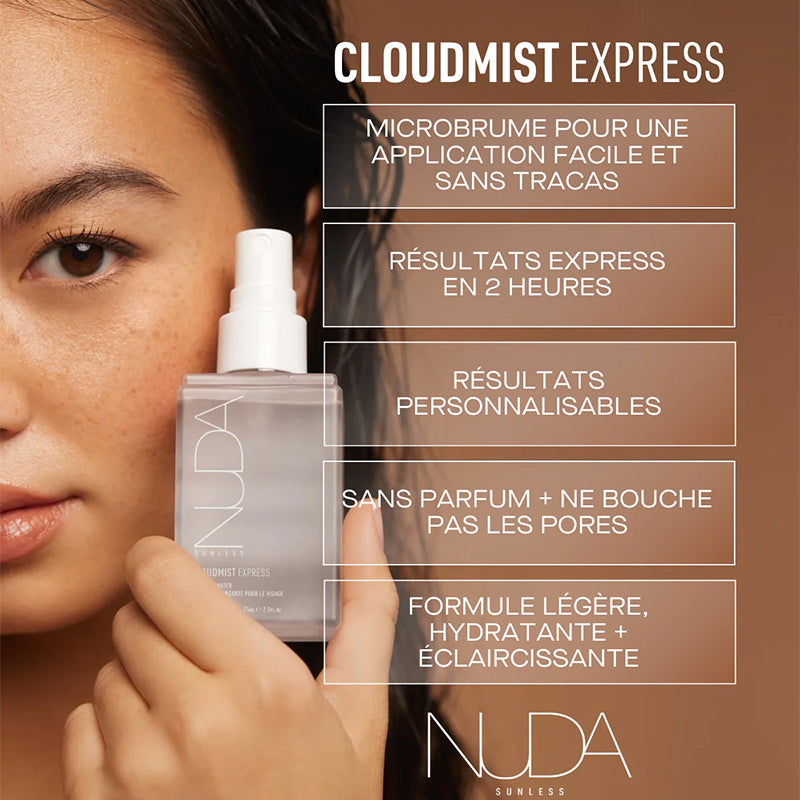 CloudMist Express Eau autobronzante pour le visage 75 ml